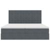 vidaXL Cama con almacenamiento Gris oscuro 180 x 200 cm Terciopelo