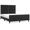 vidaXL Estructura de cama sin colch&oacute;n cuero sint&eacute;tico negro 140x200 cm