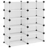 vidaXL Zapatero PP transparente 84x32x88,5 cm