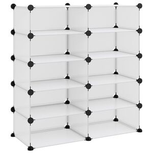vidaXL Zapatero PP transparente 84x32x88,5 cm