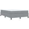 vidaXL Cama tipo Box Spring con colch&oacute;n Gris Claro 140 x 190 cm tela
