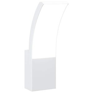 vidaXL L&aacute;mpara de pared LED de exterior aluminio fundido blanco