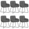 vidaXL Sillas de comedor 6 uds. Terciopelo Gris oscuro