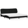 vidaXL Cama con colch&oacute;n Hvar tela negro 200x200 cm