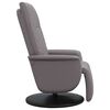 vidaXL Sill&oacute;n reclinable con reposapi&eacute;s cuero sint&eacute;tico gris