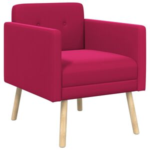 vidaXL Sill&oacute;n decorativo Rojo vino Terciopelo