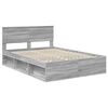 vidaXL Estructura de cama con cabecera Gris Sonoma 140 x 200 cm