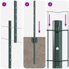vidaXL Valla con Poste Verde 1 x 10 m Acero y PVC