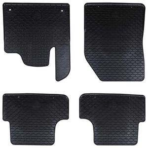 vidaXL Alfombrilla de Coche 4 pcs Negro Goma