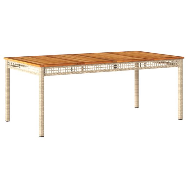vidaXL Set comedor de jard&iacute;n 7 pzas con cojines rat&aacute;n sint&eacute;tico beige