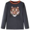 vidaXL Camiseta infantil de manga larga gris antracita 92