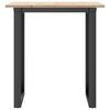 vidaXL Mesa de comedor marco O madera maciza pino y acero 60x60x75 cm