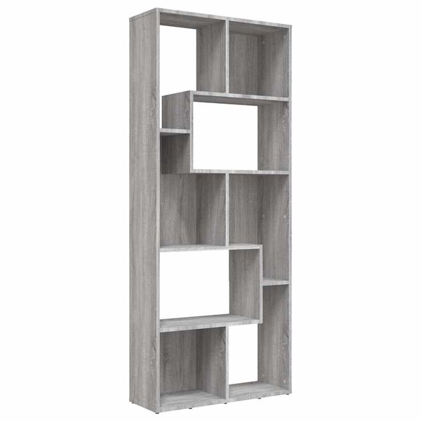 vidaXL Estanter&iacute;a de madera contrachapada gris Sonoma 67x24x161 cm