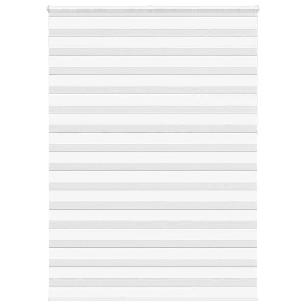 vidaXL Estor cebra blanco 160x230 cm tejido ancho 155,9 cm poli&eacute;ster