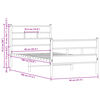 vidaXL Estructura cama con cabecero y pie sin colch&oacute;n marr&oacute;n 90x190 cm