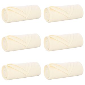 vidaXL Mantitas de Sof&aacute; 6 uds. Crema 270 x 240 cm 5.44 kg Lana