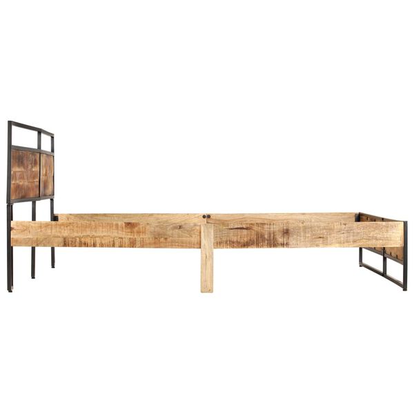vidaXL Estructura de cama madera maciza de mango sin tratar 200x200 cm