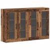 vidaXL Armarios de pared 2 uds. Madera envejecida 69,5 x 34 x 90 cm