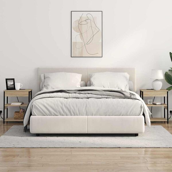 vidaXL Armario de Noche 2 pcs Roble Sonoma 41 x 31 x 51 cm