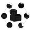 vidaXL Sill&oacute;n reclinable de piel sint&eacute;tica negra