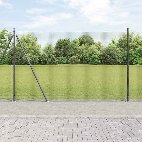 vidaXL Poste de Valla Gris 50 x 1,4 m (19 x 19 mm malla) Acero y PVC
