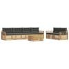 vidaXL Conjunto de sof&aacute;s de exterior 7 uds. 6 plaza Blanco y Antracita