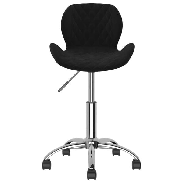 vidaXL Sillas de comedor giratorias 4 unidades terciopelo negro