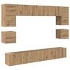 vidaXL Conjunto de mueble de TV 8 pcs Roble artisan