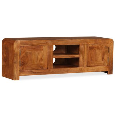 vidaXL Mueble de TV madera maciza acabado miel 120x30x40 cm