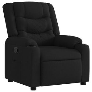 vidaXL Sill&oacute;n reclinable de tela negro