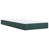 vidaXL Cama box spring con colch&oacute;n terciopelo verde oscuro 90x200 cm