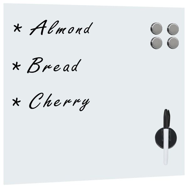 vidaXL Pizarra magnética de pared vidrio 60x60 cm