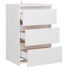 vidaXL Mesitas de noche 2 uds madera contrachapada blanco 40x35x62,5cm