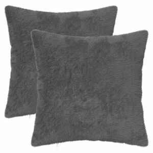 vidaXL Funda de almohada 2 uds. HEERLEN Gris oscuro 35 x 35 cm