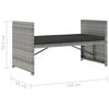vidaXL Set de muebles de jardín 5 pzas y cojines ratán sintético gris