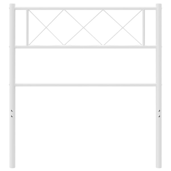 vidaXL Cabecero de repuesto de metal blanco 107 cm