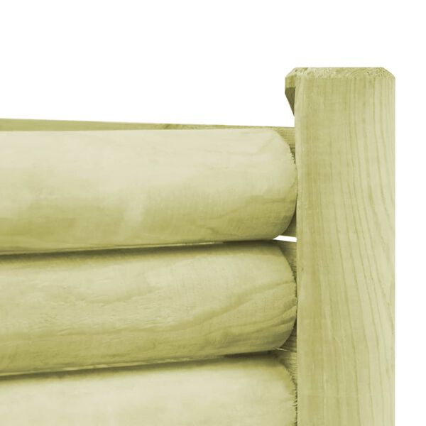 vidaXL Arriate de madera de pino impregnada 120x40x42 cm