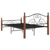 vidaXL Estructura de cama sin colch&oacute;n metal negro 120x200 cm