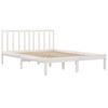 vidaXL Estructura de cama madera maciza blanco Super King 180x200 cm