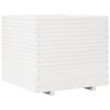 vidaXL Jardinera de madera maciza de pino blanca 80x80x72 cm