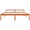vidaXL Estructura de cama con cabecera Marr&oacute;n cera 200 x 200 cm