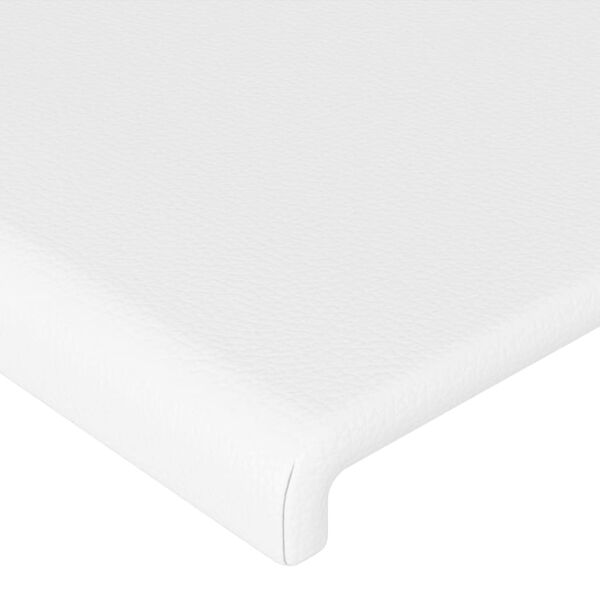 vidaXL Cabeceros 2 unidades cuero sint&eacute;tico blanco 72x5x78/88 cm