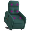 vidaXL Sill&oacute;n masaje el&eacute;ctrico reclinable elevable tela verde oscuro