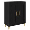 vidaXL Aparador Roble Negro 69,5 x 34 x 90 cm Madera de ingenier&iacute;a