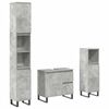 vidaXL Set muebles de ba&ntilde;o 2 piezas madera contrachapada gris hormig&oacute;n