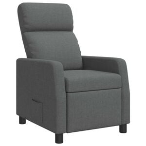 vidaXL Recliner Gris oscuro Tela