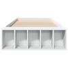 vidaXL Estructura de cama madera de ingenier&iacute;a blanca 90x200 cm
