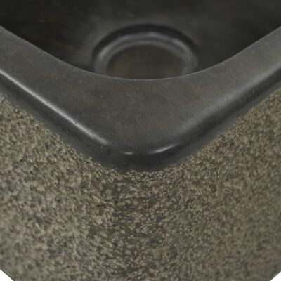 vidaXL Lavabo de piedra de río negro 30x30x15 cm