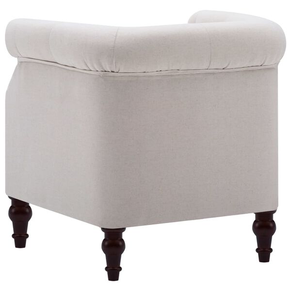 vidaXL Sill&oacute;n de tela color lino claro