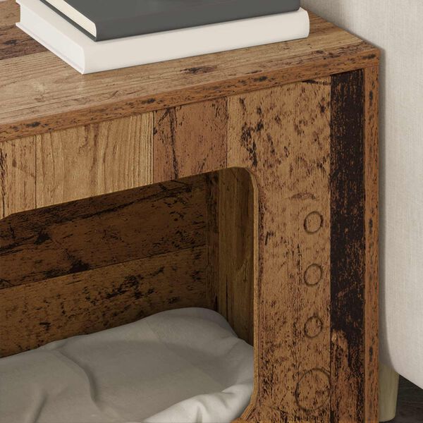 vidaXL Casa para Gatos Madera vieja 51 x 30 x 42 cm